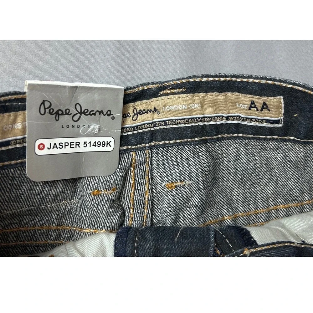 VTG Pepe Jeans London Jasper Kids Denim Jeans Chalk Aged Dark Wash Size 4 NWT
